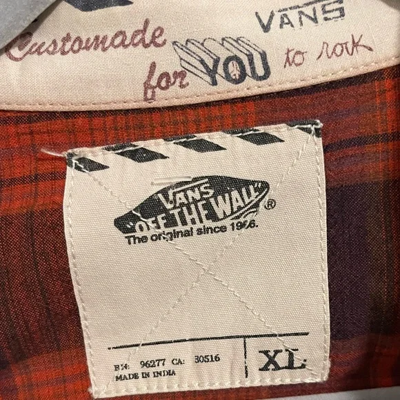 VANS Mens Large L Button-up shirt size XL - Picture 4 of 9